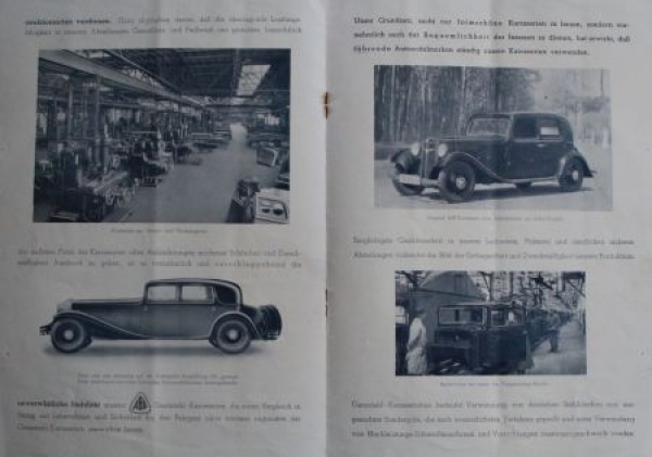 Ambi-Budd Carosserie "Ganzstahl Karosserie" Modelprogram 1935 (S0261)