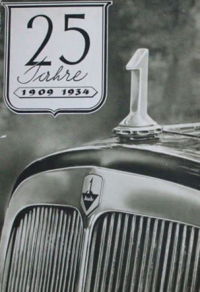 Audi Automobiles "25 Jahre 1909-1934" Modelprogram 1934 (S0266)