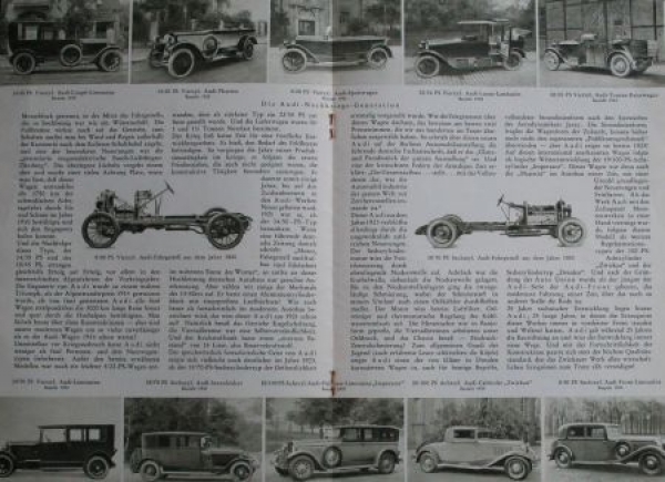 Audi Automobiles "25 Jahre 1909-1934" Modelprogram 1934 (S0266)