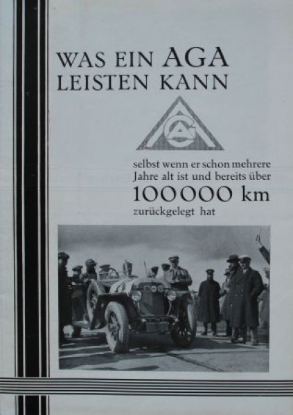 AGA Automobile "Was ein AGA leisten kann" Modellprogramm 1927 (S0273)