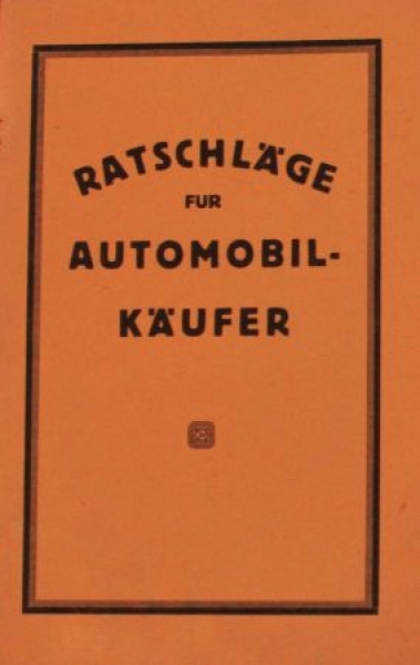 AGA Automobile "Ratschläge für Automobilkäufer" Modellprogramm 1921 (S0282)