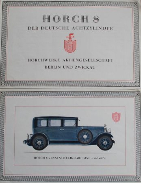 Horch 8 "Der deutsche Achtzylinder" Modelprogram 1929 (S0369)