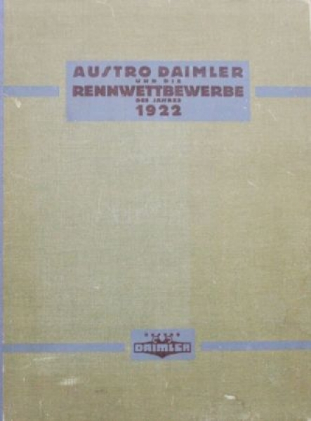Austro-Daimler Racing Competitions 1922 (S0602)