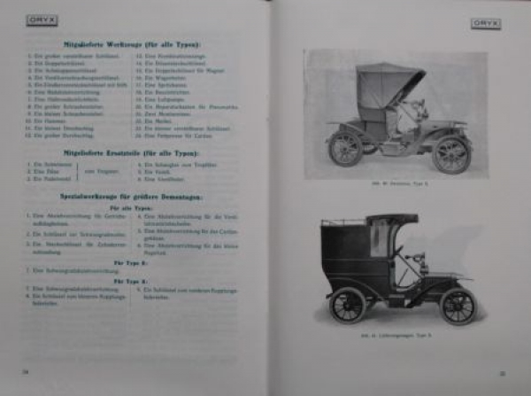 Oryx Motorcar 6/14 PS Modelprogram 1909 (S0616)