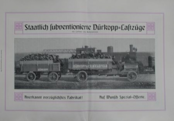 Dürkopp Motorwagen "Weltausstellung Brüssel" Modellprogramm 1910 (S0619)