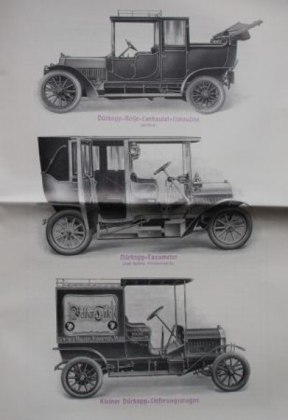 Dürkopp Motorwagen "Weltausstellung Brüssel" Modellprogramm 1910 (S0619)