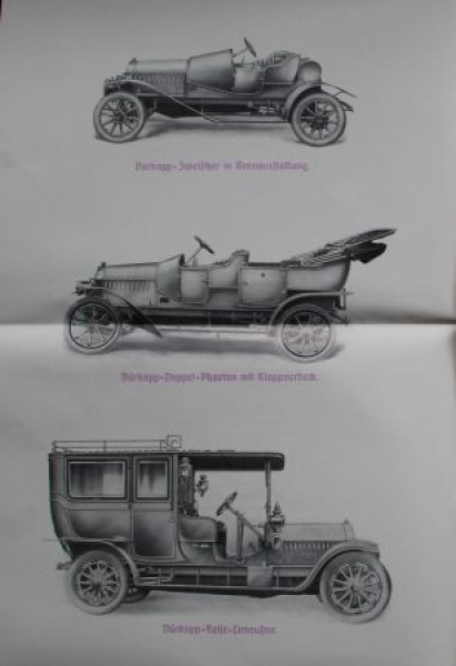 Dürkopp Motorwagen "Weltausstellung Brüssel" Modellprogramm 1910 (S0619)