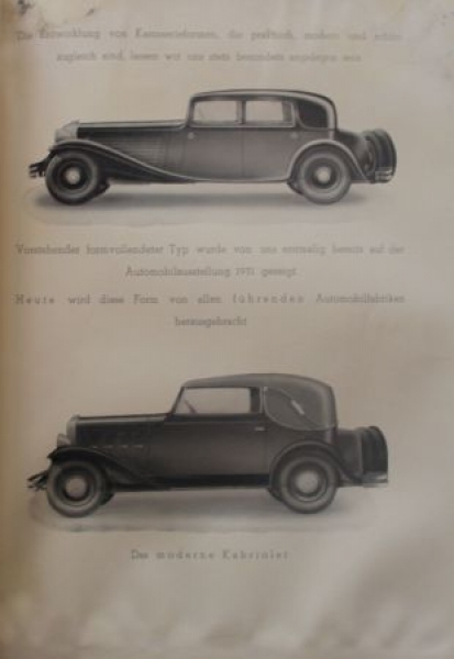 Ambi-Budd Carosseries "Die moderne Karosseriefabrik" Modelprogram 1933 (S0632)