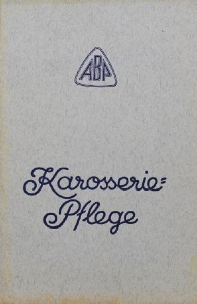 Ambi-Budd Carosseries "Karosseriepflege" Modelprogram 1928 (S0638)