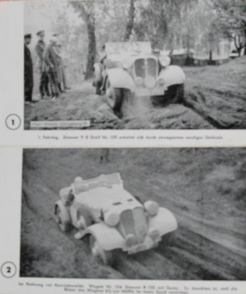Stoewer Vornantrieb "Erfolgreich auf der Ostpreussenfahrt" Modelprogram 1934 (S0639)