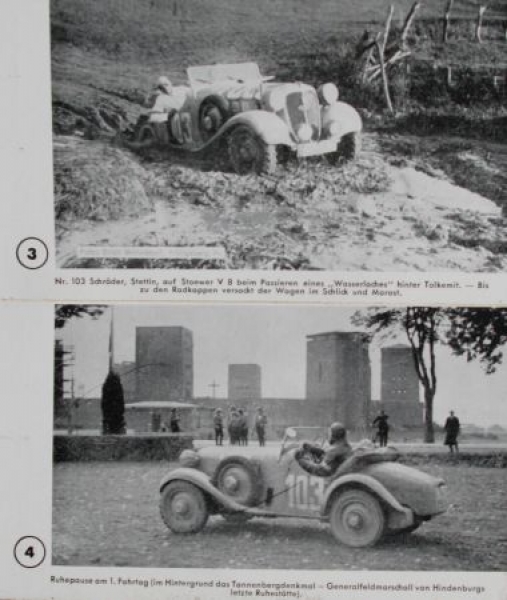 Stoewer Vornantrieb "Erfolgreich auf der Ostpreussenfahrt" Modelprogram 1934 (S0639)