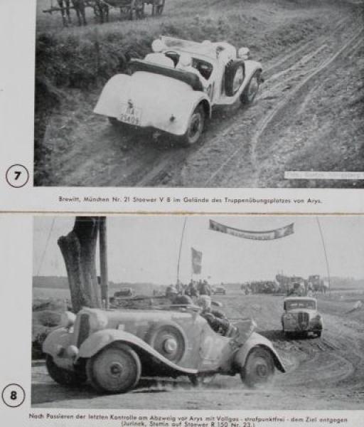 Stoewer Vornantrieb "Erfolgreich auf der Ostpreussenfahrt" Modelprogram 1934 (S0639)