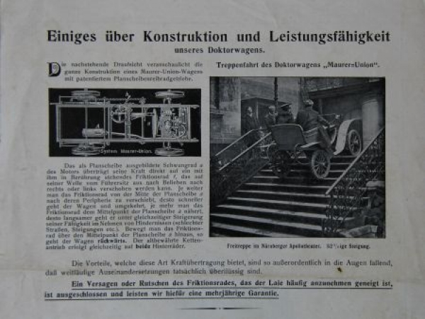 Maurer Union Doktorwagen Modelprogram 1906 (S0646)