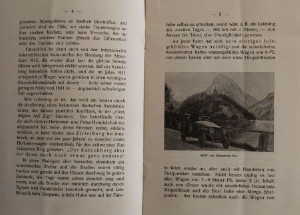 MAF Markranstädter Automobilfabrik "Auf der Alpen-Konkurrenz-Strecke" Modellprogramm 1911 (S0656)
