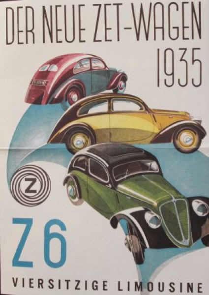 Zbrojovka Z 6 "Der neue Zet-Wagen" Modelprogram 1935 (S0657)