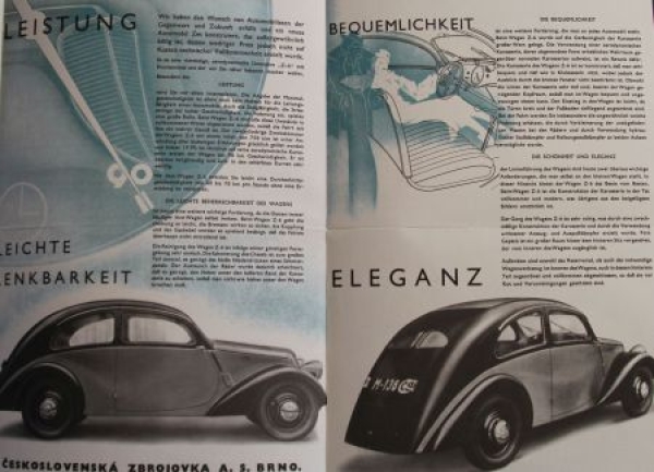 Zbrojovka Z 6 "Der neue Zet-Wagen" Modelprogram 1935 (S0657)