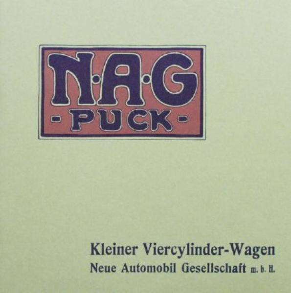 NAG Puck Viercylinder-Wagen 6/12 PS Modellprogramm 1908 (S0621)