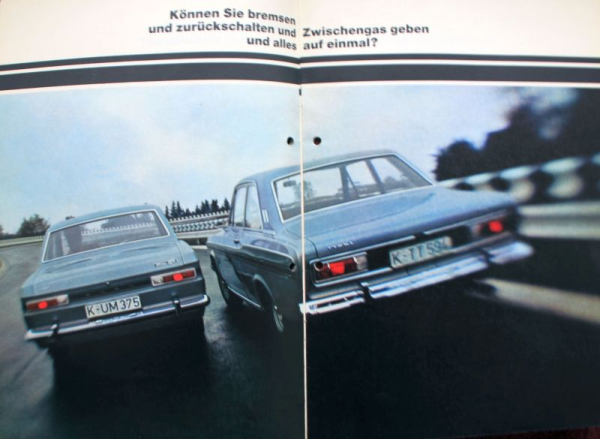 Ford Taunus Formel RS Modellprogramm 1967 Automobilprospekt (11089)