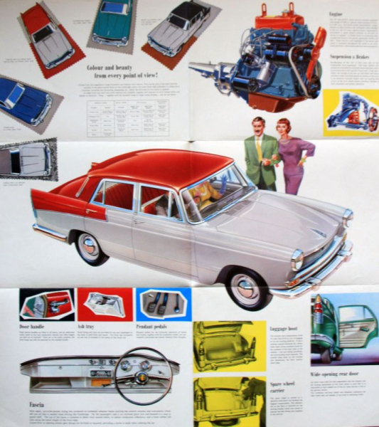 Austin A55 Cambridge Modellprogramm 1959 Automobilprospekt (11081)