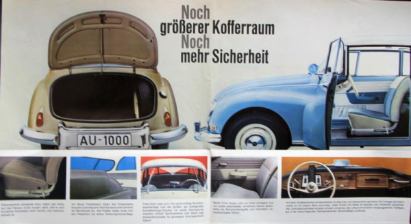 Auto-Union 1000 Modellprogramm 1963 Automobilprospekt (11084)