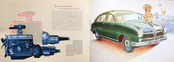 Borgward Hansa 2400 Modelprogram 1952 Carbrochure (10038)