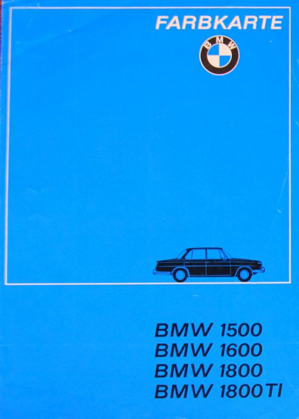 BMW 1500 - 1800 TI Modellprogramm 1963 Farbkarte und Preisliste (11075)