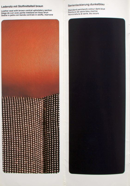 BMW M 1 Modellprogramm Farben + Polster 1978 Automobilprospekt (2393)