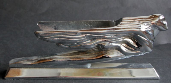 Cadillac 60 Kühlerfigur "Flowing Wings" 1939 Metall verchromt (11111)