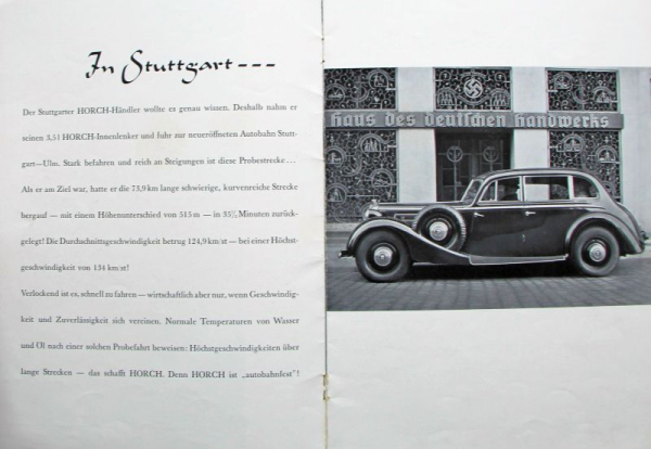 Horch Modellprogramm 1938 Automobilprospekt (10847)