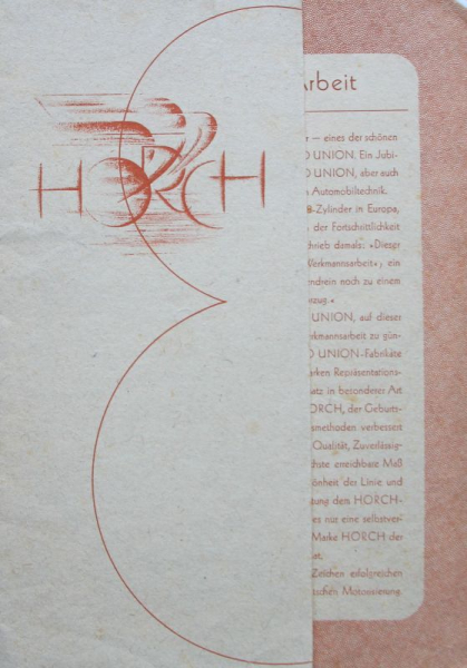 Horch 8 Zylinder Modellprogramm 1937 Automobilprospekt (10848)