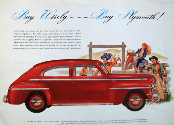 Plymouth Modellprogramm 1941 Automobilprospekt (10806)