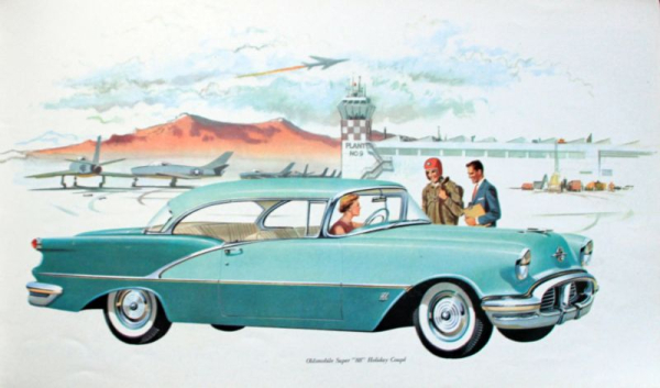 General Motors Cadillac Chevrolet Modellprogramm "All over America" 1956 Automobilprospekt (10801)