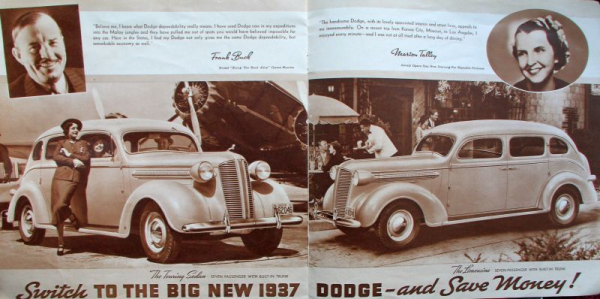 Dodge Modellprogramm 1937 "Switch to the big new" Automobilprospekt (10798)