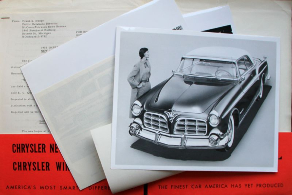 Chrysler Imperial 1955 Pressemappe mit Fotos (10813)