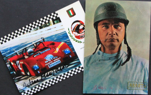 Hans Hermann Rennfahrer 1968 zwei Originalautogramme (10831)