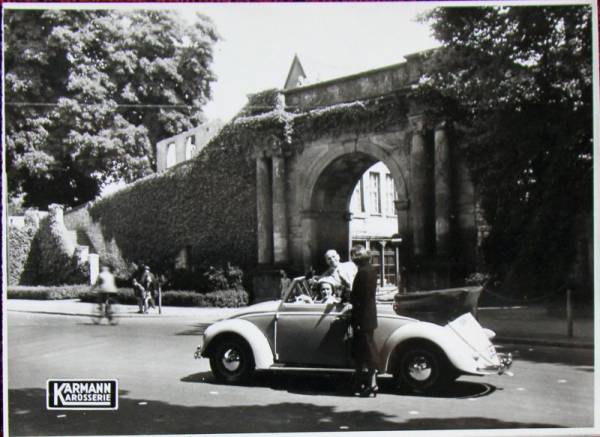 Volkswagen Käfer Karmann Cabriolet 1949 Werksfoto (10838)