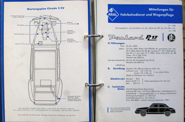 BV Aral "Tankwart-Merkblätter" Tankstellen-Werbeordner 1962 (9985)