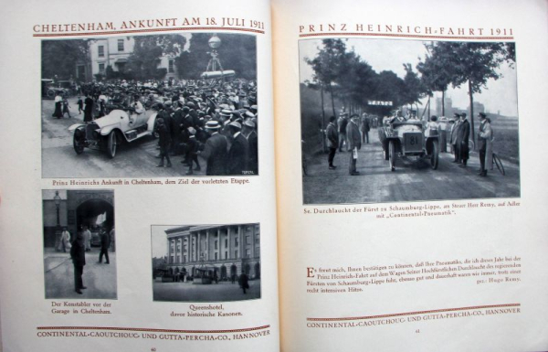 Continental Reifen "Prinz Heinrich Fahrt 1911" Automobil-Rennsport 1911 (10913)