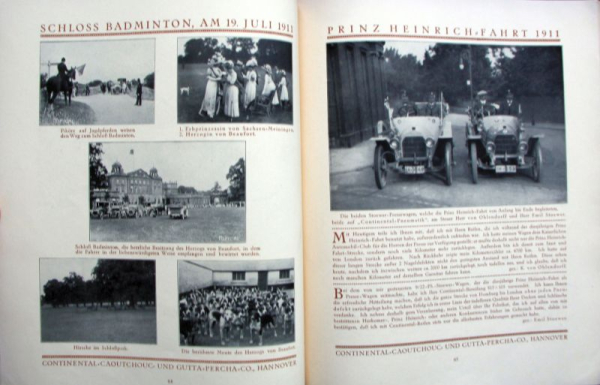 Continental Reifen "Prinz Heinrich Fahrt 1911" Automobil-Rennsport 1911 (10913)