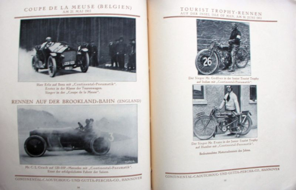 Continental Reifen "Prinz Heinrich Fahrt 1911" Automobil-Rennsport 1911 (10913)