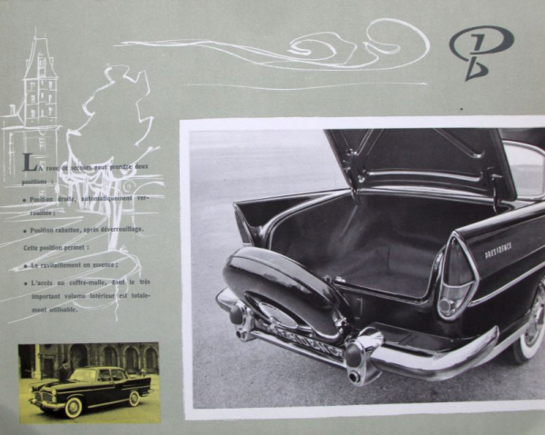 Simca Presidence V8 Modellprogramm 1964 Automobilprospekt-Mappe (10912)