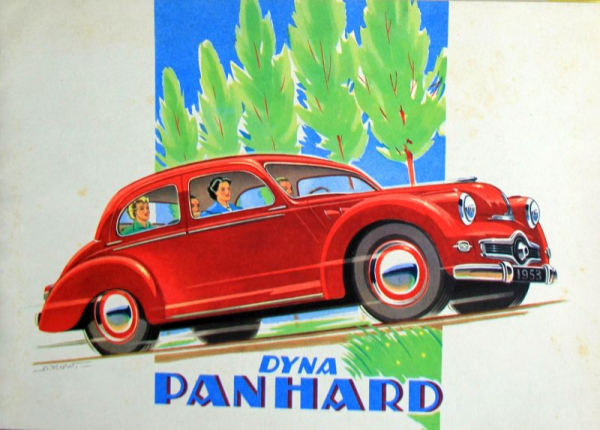 Panhard Dyna Modellprogramm 1953 Automobilprospekt (10910)