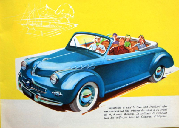 Panhard Dyna Modellprogramm 1953 Automobilprospekt (10910)