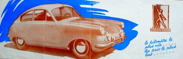 Panhard Marathon Modellprogramm 1953 Geo Hamm Automobilprospekt (10911)