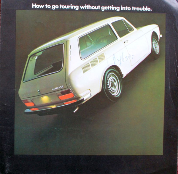 Volkswagen Variant Modellprogramm 1974 Automobilprospekt (10902)