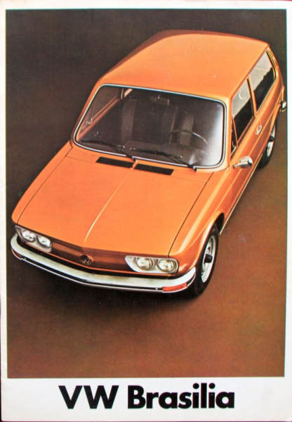Volkswagen Brasilia Kombi Modellprogramm 1974 Automobilprospekt (10903)
