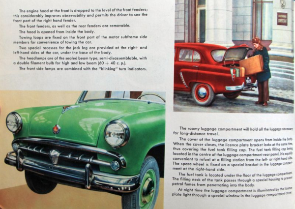 Moskwitsch 402 Modellprogramm 1957 Automobilprospekt (1469)