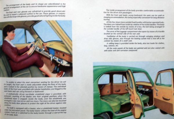 Moskwitsch 402 Modellprogramm 1957 Automobilprospekt (1469)