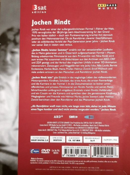 Rindt "Jochen Rindts letzter Sommer" Motor-Rennsport DVD 2010 (10927)