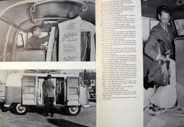 Volkswagen Transporter T1 Modellprogramm 1962 "What does it do for a living" Automobilprospekt (10930)